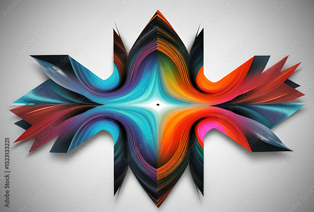 Poster visual stylish and bright effect beautiful shapes explosion flash display of light erupts with dynam