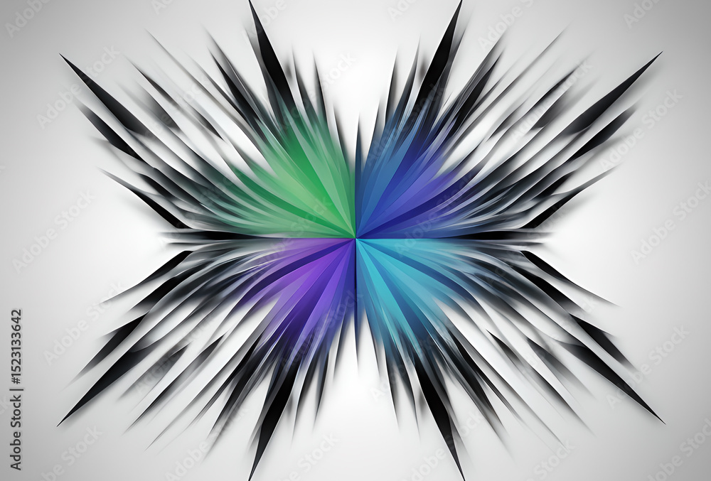 Poster visual stylish and bright effect beautiful shapes explosion flash display of light erupts with dynam