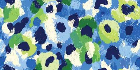 Abstract Painterly Brushstroke Seamless Pattern. Dynamic Modern Artistic Texture for trendy design, textile, packaging, fabric, wallpaper, branding, stationery, wrapping paper interior decor.