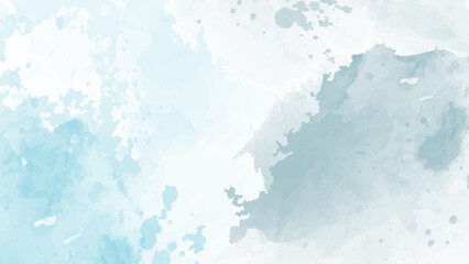 Soft blue watercolor background resembling sky and clouds with artistic paint texture