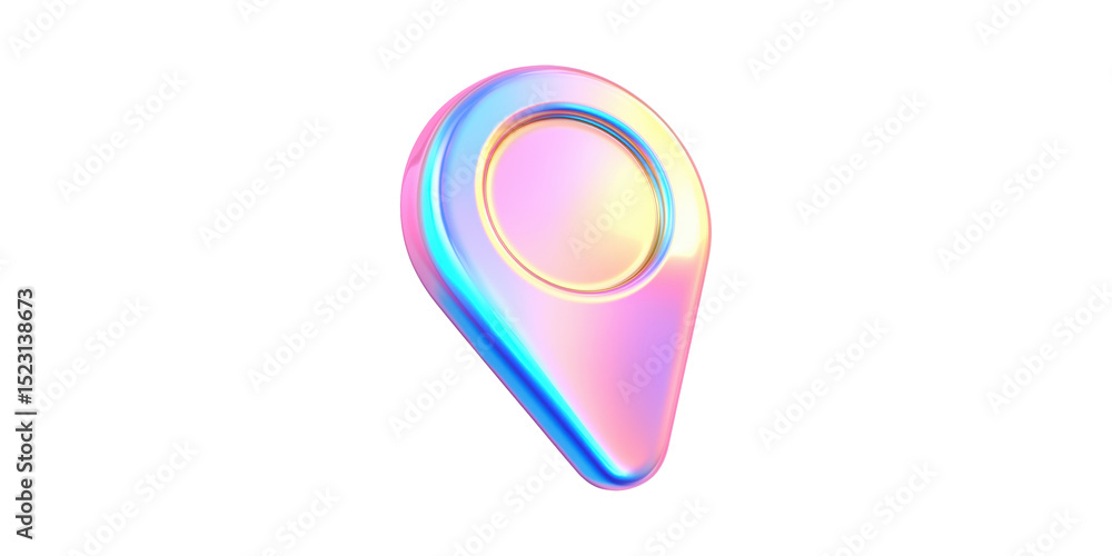 Poster colorful gradient map pin icon. modern location symbol for navigation and gps applications isolated 