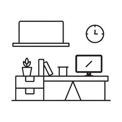 Minimalist Workspace In Home Office