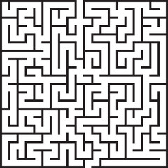 Complex Square Maze Puzzle Labyrinth Challenge, Pathfinding Game