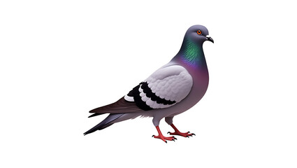 pigeon on white background