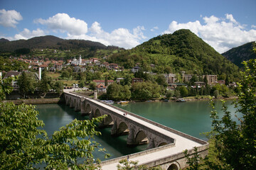 Fototapeta premium Mehmed Paša Sokolović Bridge, Visegrad, Drina
