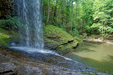 Alongside upper Piney falls in Tennessee