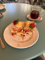 Strawberry Mille-feuille at cafe shop ready to eat