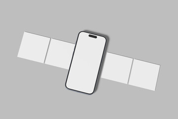 mobile Social Media post Blank Mockup template