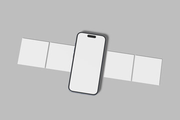 mobile Social Media post Blank Mockup template