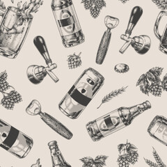 Exploring various beer elements and accessories