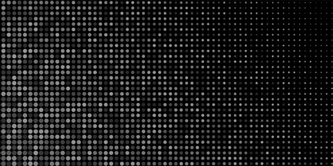 Futuristic dots background. Cyber background with particles different size. Technology particles illustration.