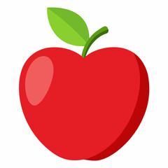 red apple isolated on white
