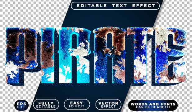  Pirate Rust Adventure Treasure Fully Editable Vector Text File