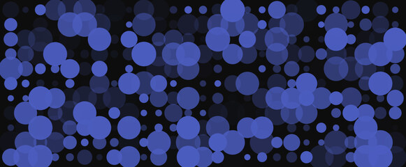 Abstract Blue Bokeh on Black Background