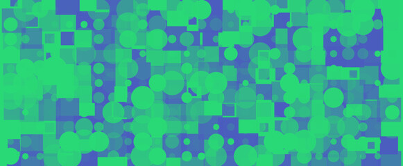 Abstract Geometric Pattern in Green and Purple