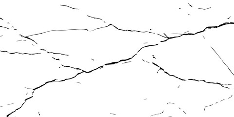 A close-up, high-contrast black and white photograph showcasing a network of intricate cracks, resembling a dried-up surface, shattered glass, or a distressed texture. The lines are sharp and angular.