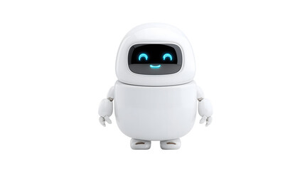 Happy White Robot, AI, Digital Friend
