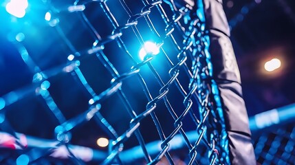 Underground mma cage fight intense action dark arena dynamic angles combat sports enthusiasm