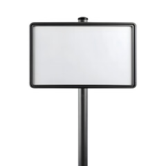 Obraz premium Blank White Road Sign on Pole Isolated