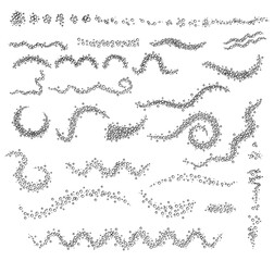 Abstract bubble line set. Vector illustration.