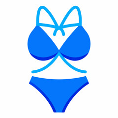 blue bow isolated on white