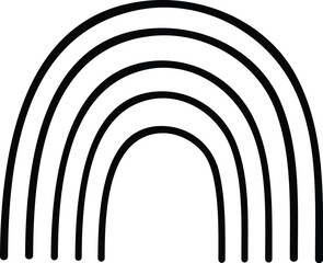 Rainbow hand drawing element