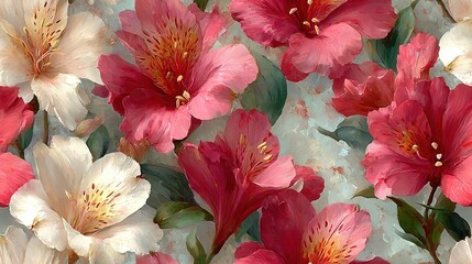   Close-up of pink and white flowers on a surface