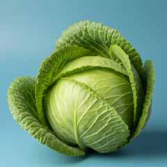 Obraz premium Vibrant Green Cabbage: A Fresh & Crisp Vegetable