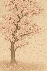 Obraz premium Pink blossoms on a tree.