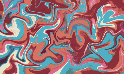 Abstract colorful liquify background texture on grain background.
