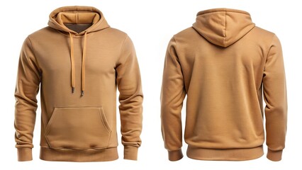 Camel Brown Hoodie Front Facing Premium Casual Wear