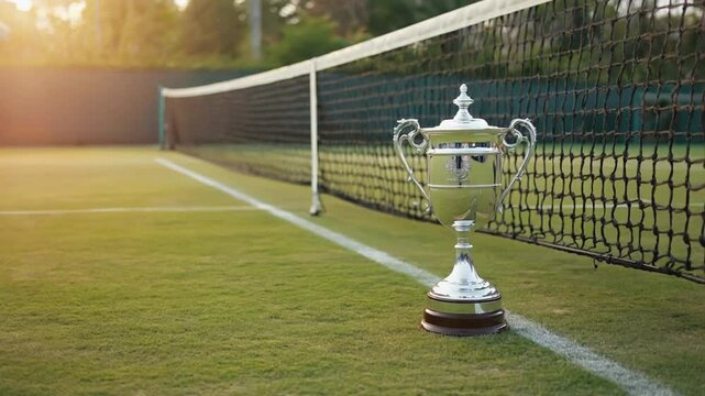 Trophy in a tennis tournament.