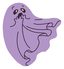 Cute ghost cartoon vector illustration