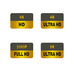 Video discs labeled 4K Ultra HD and Full HD, showcasing various high-quality formats