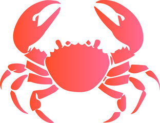 Gradient crab silhouette