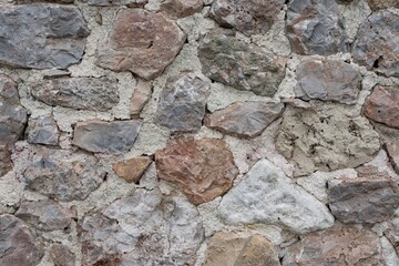 Old Rough Stone Wall Texture – Natural Masonry Background for Architectural Design