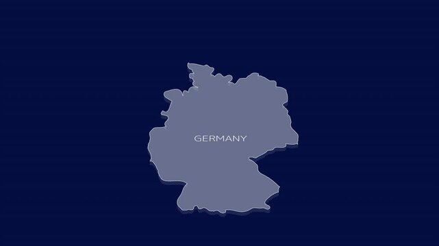 Geographic infographic element - animated map of Germany