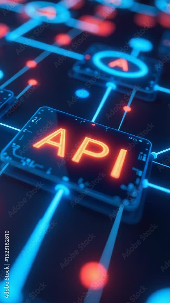 Aufkleber A close-up of an api computer chip on a circuit board