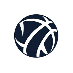 Fototapeta premium Stylized black and white basketball graphic (1)