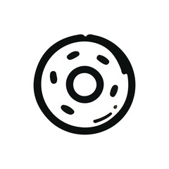 donut icon, illustration on white background