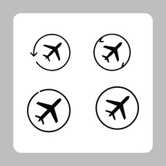 Airplane Outline Icon  Vector Symbol for Flying and Transportair plane