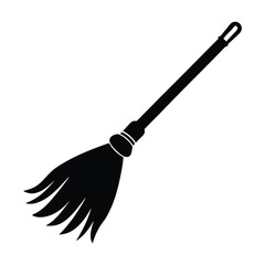 Halloween broom icon