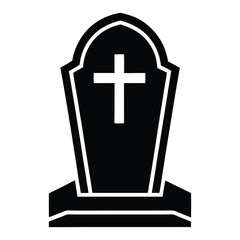 Obraz premium Halloween grave silhouette art