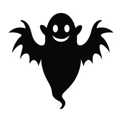 Halloween Funny Ghost vector icon