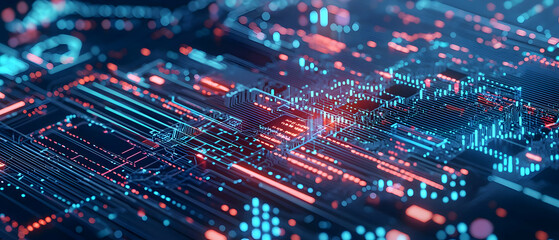 Obraz premium Abstract Digital Circuit Pattern Design