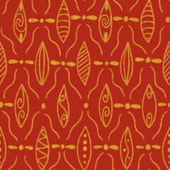 Hand drawn floral seamless pattern.