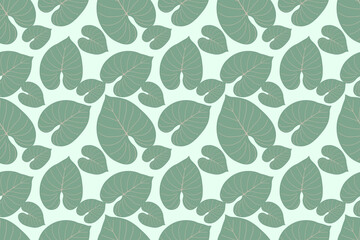 Continuous tropical pattern with exotic palm leaves in vector style. Perfect for vintage botanical backgrounds and decorative projects