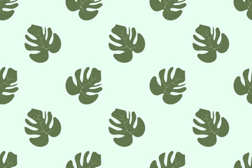 Vector seamless pattern of tropical palm leaves. Exotic foliage design with a vintage feel, suitable for backgrounds and textile prints