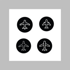 Airplane Outline Icon  Vector Symbol for Flying and Transportair plane