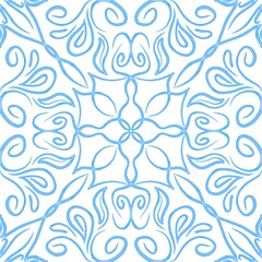 Hand drawn floral seamless pattern.